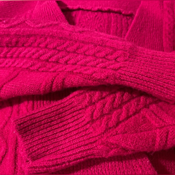 Vintage 80’s Jos. A. Bank fuchsia 100% wool cardigan sweater - medium fit. - Picture 12 of 12